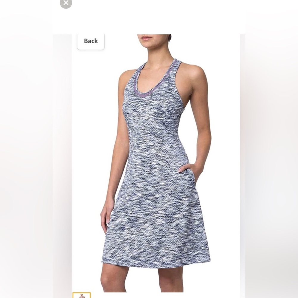 MPG Medium Travel Dress or Racer Dress. Halter dress. Black and blue design - Picture 8 of 11